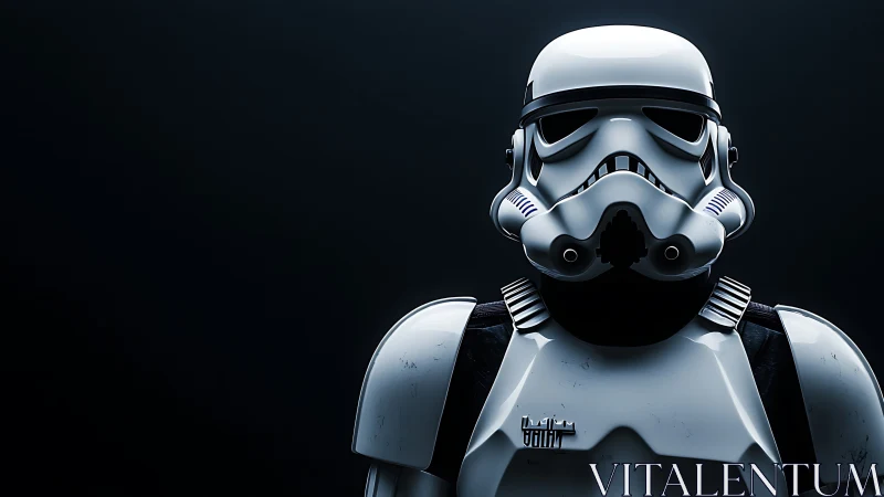 Bold sci fi soldier stands ready in gleaming white armor