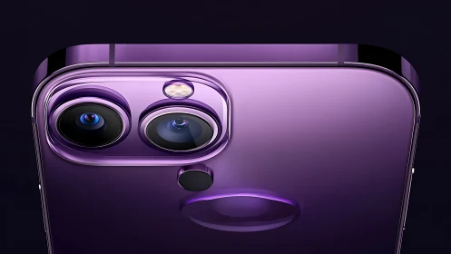 Purple Mobile Device Dual Camera System Detail