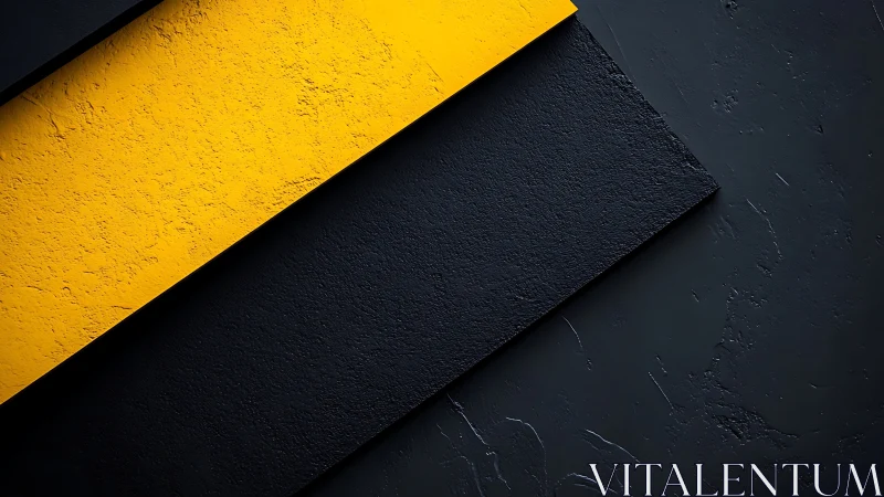 Amber strike across charcoal planes in bold abstraction.