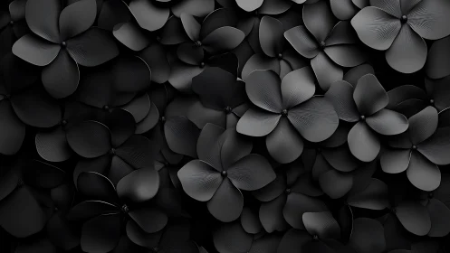 Three-dimensional monochromatic floral composition with precise radial petal geometry and subsurface
