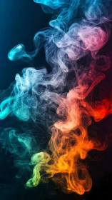 Chromatic vapor plumes in turbulent laminar interaction field.