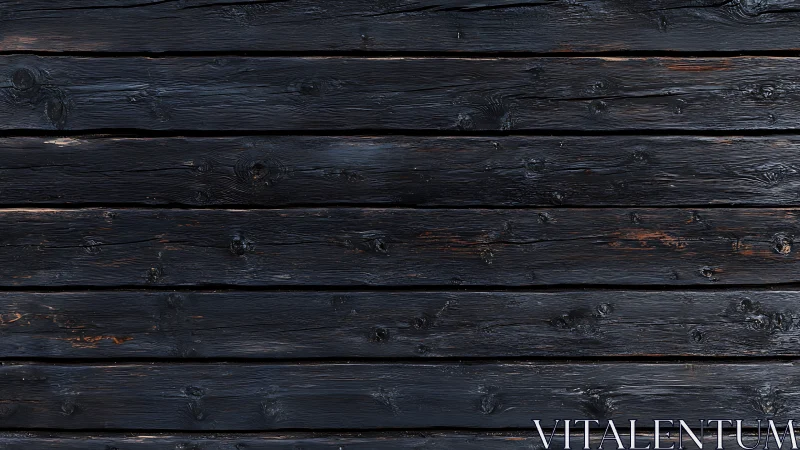 Charred midnight planks whisper in glossy wooden lines