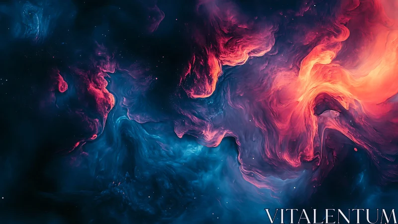 Stellar fireclouds swirl through electric indigo cosmos.