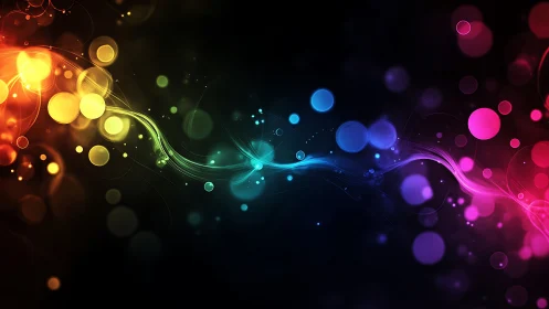 Spectral bokeh waveform with luminance gradients across black field.