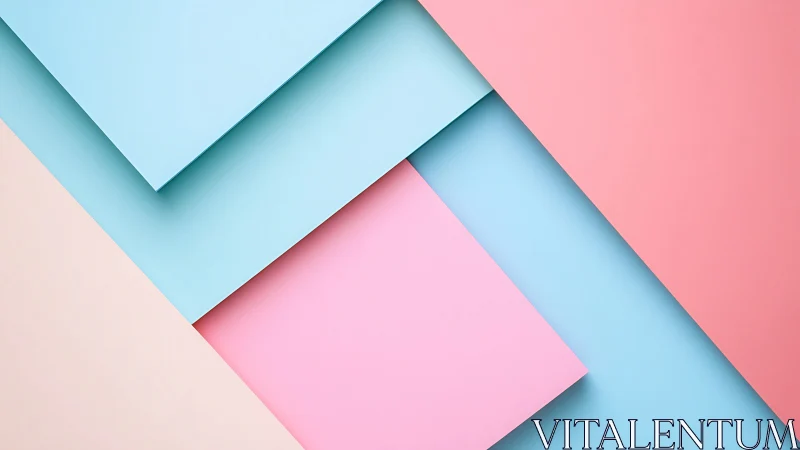 Pastel geometric planes in layered diagonal composition.