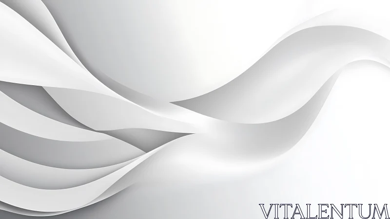 Elegant white abstract waves background in minimalist style.