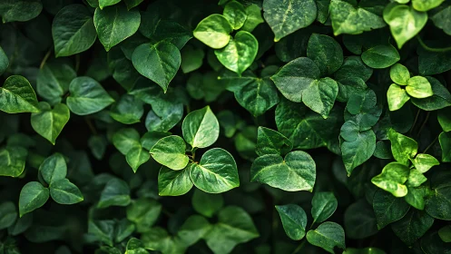 Emerald ivy tapestry breathes in layered garden whispers.