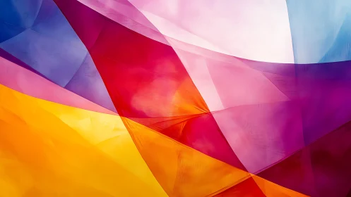 Vibrant Abstract Geometric Shapes in Bold Modern Art Style.