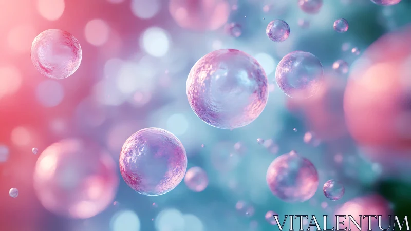 Soft glowing bubbles drifting through dreamy pastel light.