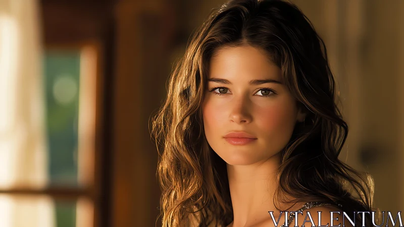 Soft backlit portrait under warm shallow depth-of-field glow.