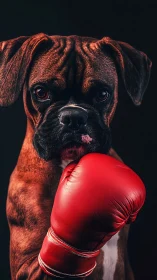 Mighty Boxer Dog Ready for the Ring.