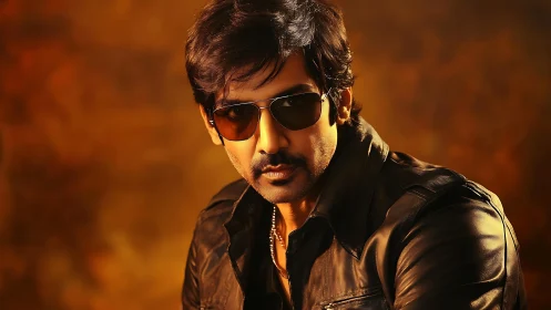 Shades, leather, and quiet confidence in warm golden light.