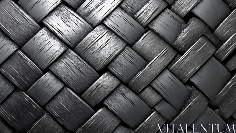 Interlocking metallic weave forms a high-contrast macro grid