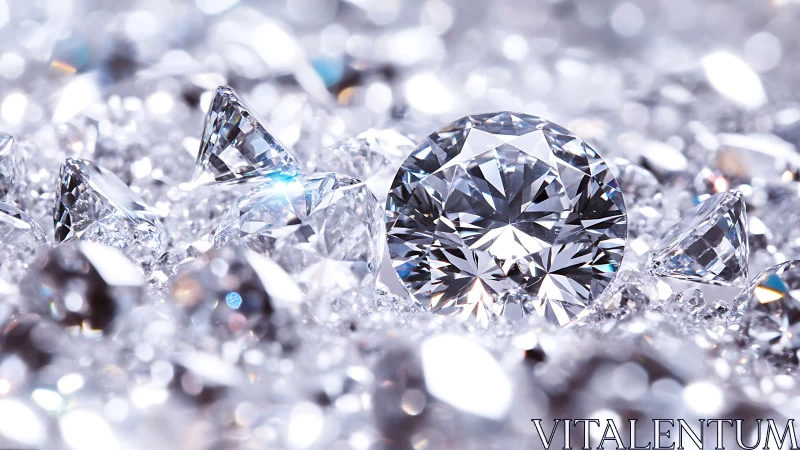 Macro optical study of faceted diamonds under specular light.