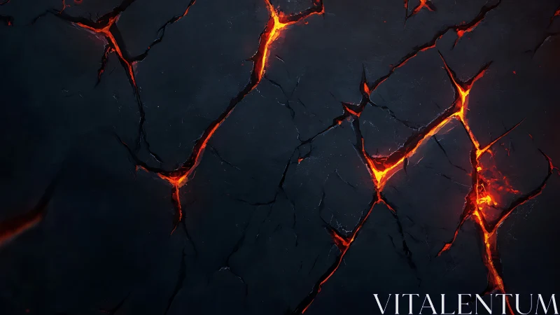 Molten Cracks Illuminate the Abyss with Incandescent Fire.