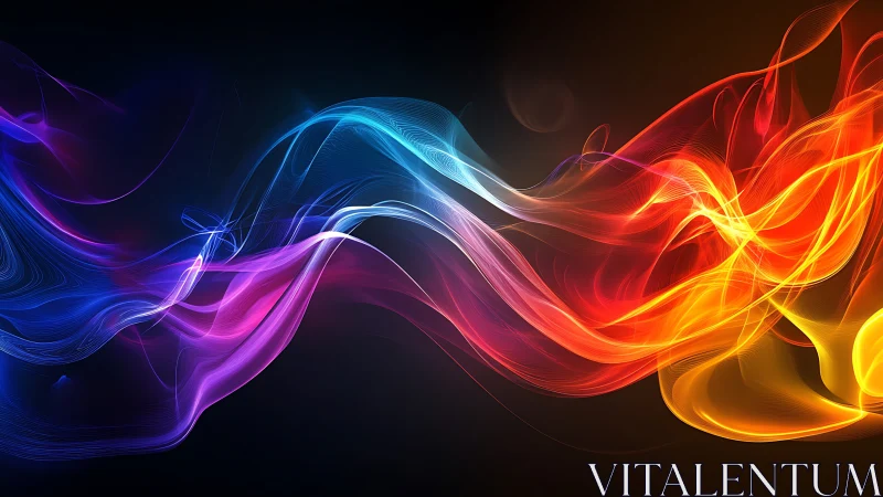 Chromatic Flow: Neon Light Waves in Digital Abstraction.