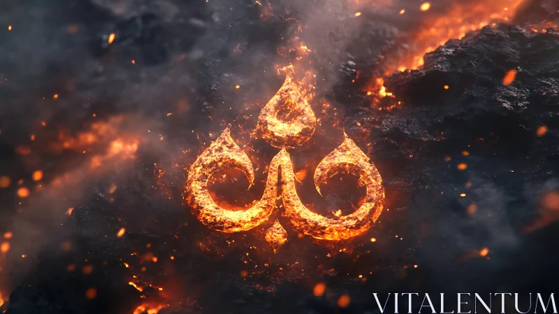 Fiery Teardrop Shapes in Flaming Debris Field.