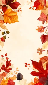 Cozy autumn leaves frame for heartfelt seasonal stories.