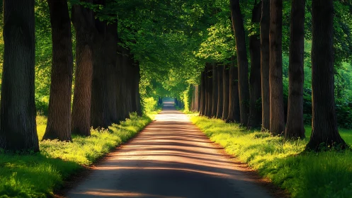 Ancient Cathedral of Trees: Light's Golden Symphony Through Time.