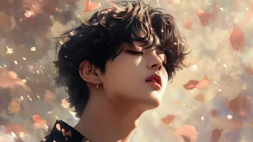 Petal-dusted daydream drifts around a soft-lit reverie