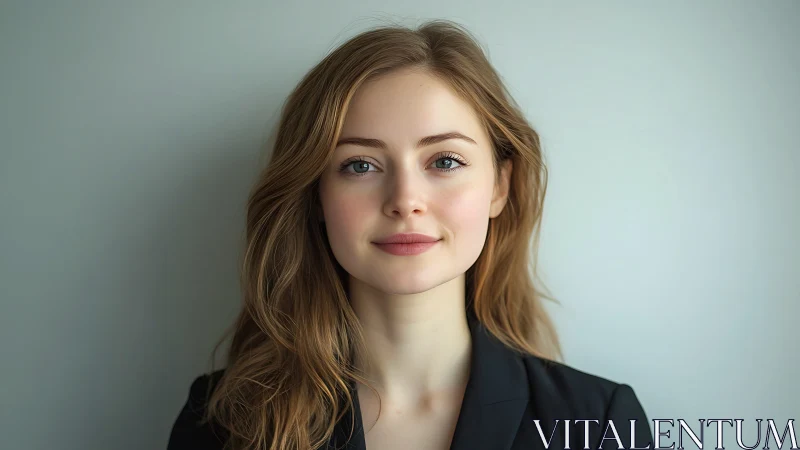 Calm-eyed professional portrait in soft daylight glow.