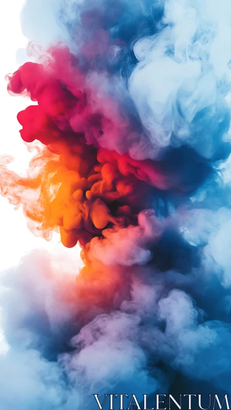 Color-diffused ink clouds with luminous gradient plumes.