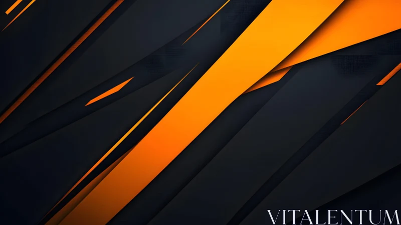 Bold abstract geometric background with orange and black diagonal lines.