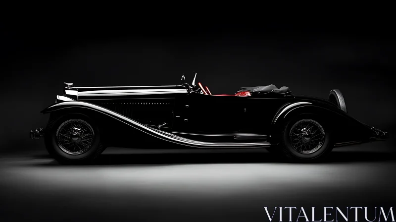 Midnight roadster sketches silver music across the dark