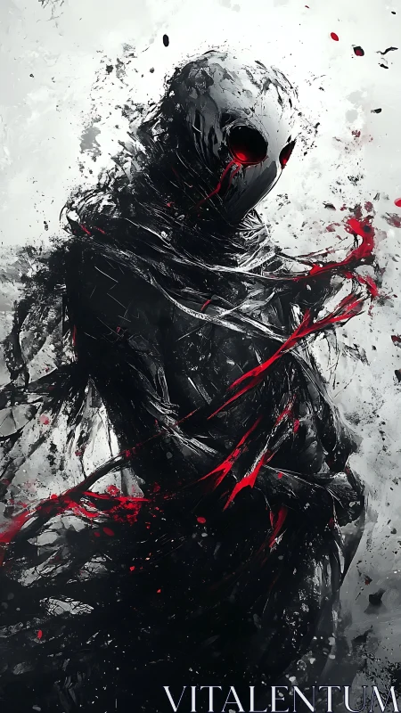 Digital painting of void wraith cloaked in shards and bloodstroke.