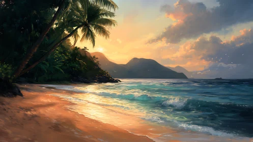 Volcanic Paradise Awakens Where Golden Daylight Kisses Emerald Waters