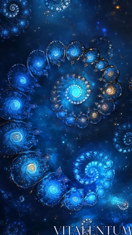 Logarithmic blue spirals map fractal galaxy clusters in deep space