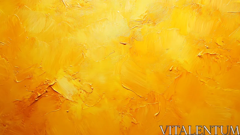 Radiant monochrome impasto surface in layered golden yellow.