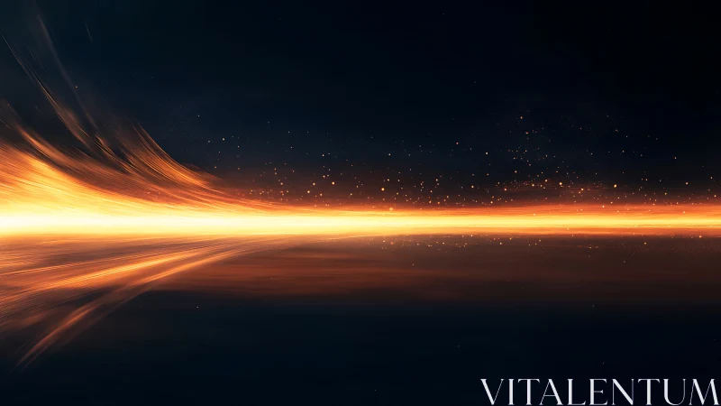 Cosmic Light Beam Through Space