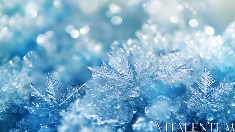 Macro optical study of crystalline snowflake lattice geometry.