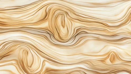 Abstract wood grain waves with fluid caramel tones.
