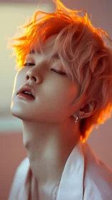 Backlit portrait study with ethereal warm edge lighting