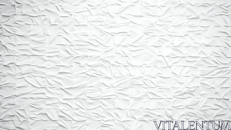 Textured white surface shows folded, overlapping rectangular segments