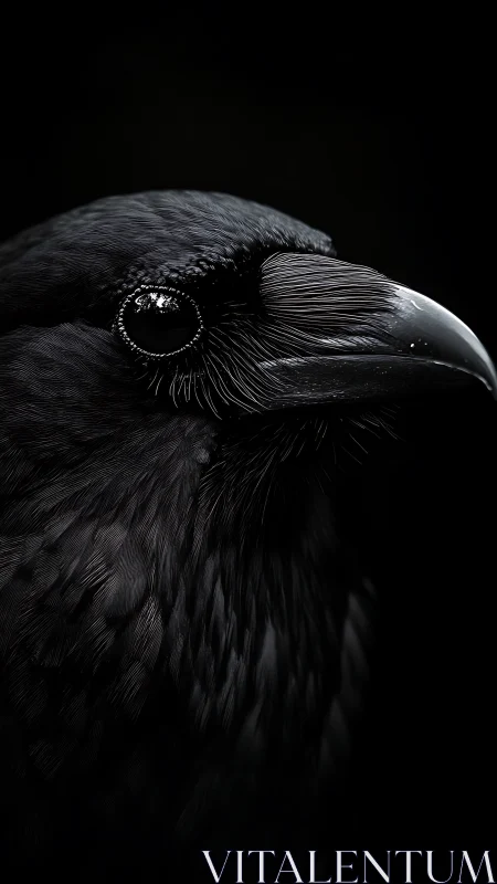 Raven's Gaze: A Study in Midnight Beauty.