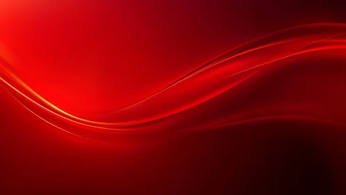 Vibrant Abstract Red Wave Background with Smooth Gradient Effect.