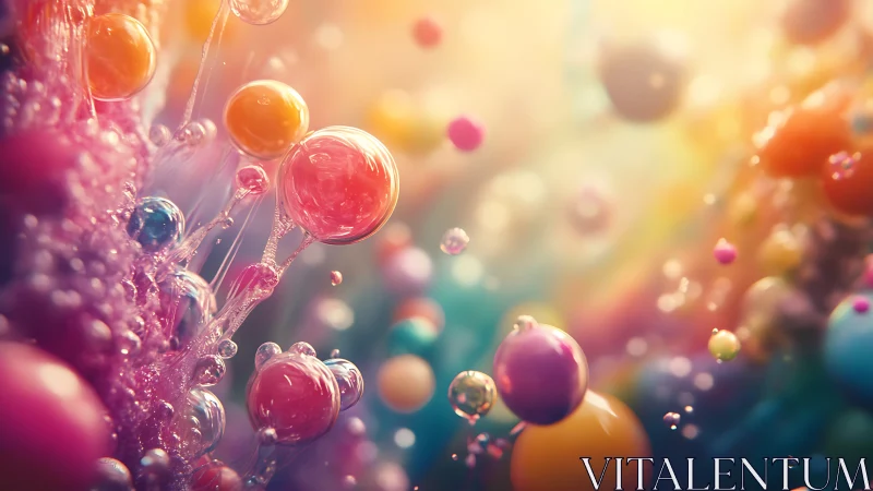 Chromatic microbubble suspension in luminous liquid field.