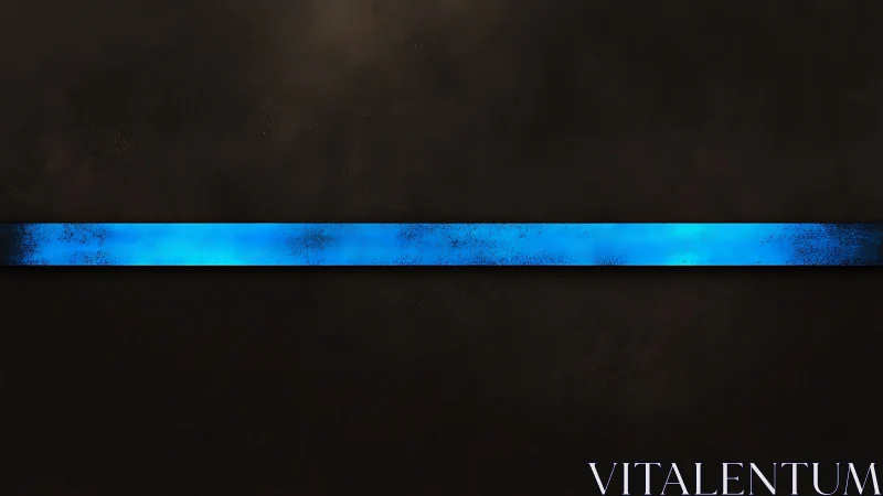 Horizontal blue luminous band intersects dark textured field