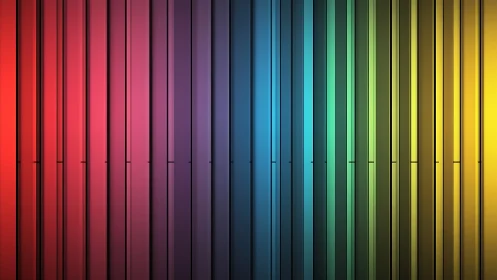 Radiant vertical rainbow panels create a calm, colorful rhythm