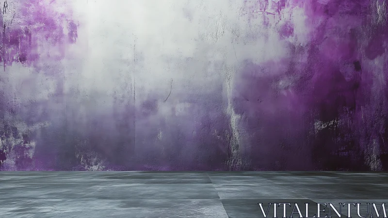 Soft violet concrete wall gently meets a cool gray floor