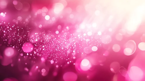 Vibrant pink bokeh abstract background with glowing light effects.