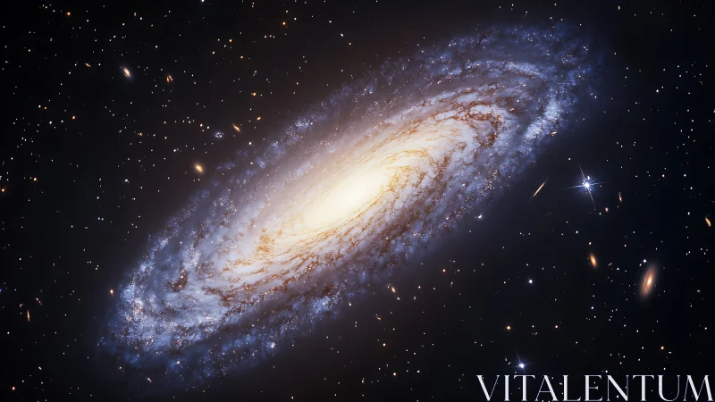 Spiral galaxy blooms in starlit void, swirling cosmic lantern.