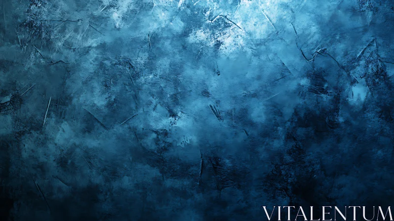 Textured blue abstract wall with moody light gradients.