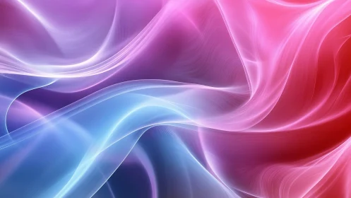 Layered translucent color waves in pink, purple, blue tones.