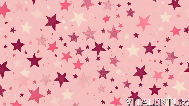 Pink star pattern fills soft pastel background evenly