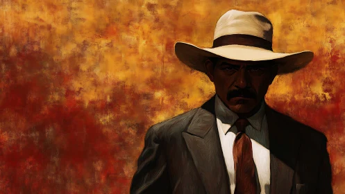 Sunburnt lawman in a wide-brimmed hat holds the silence.