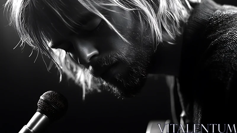 Whispered grayscale ballad before the lonely microphone glow.